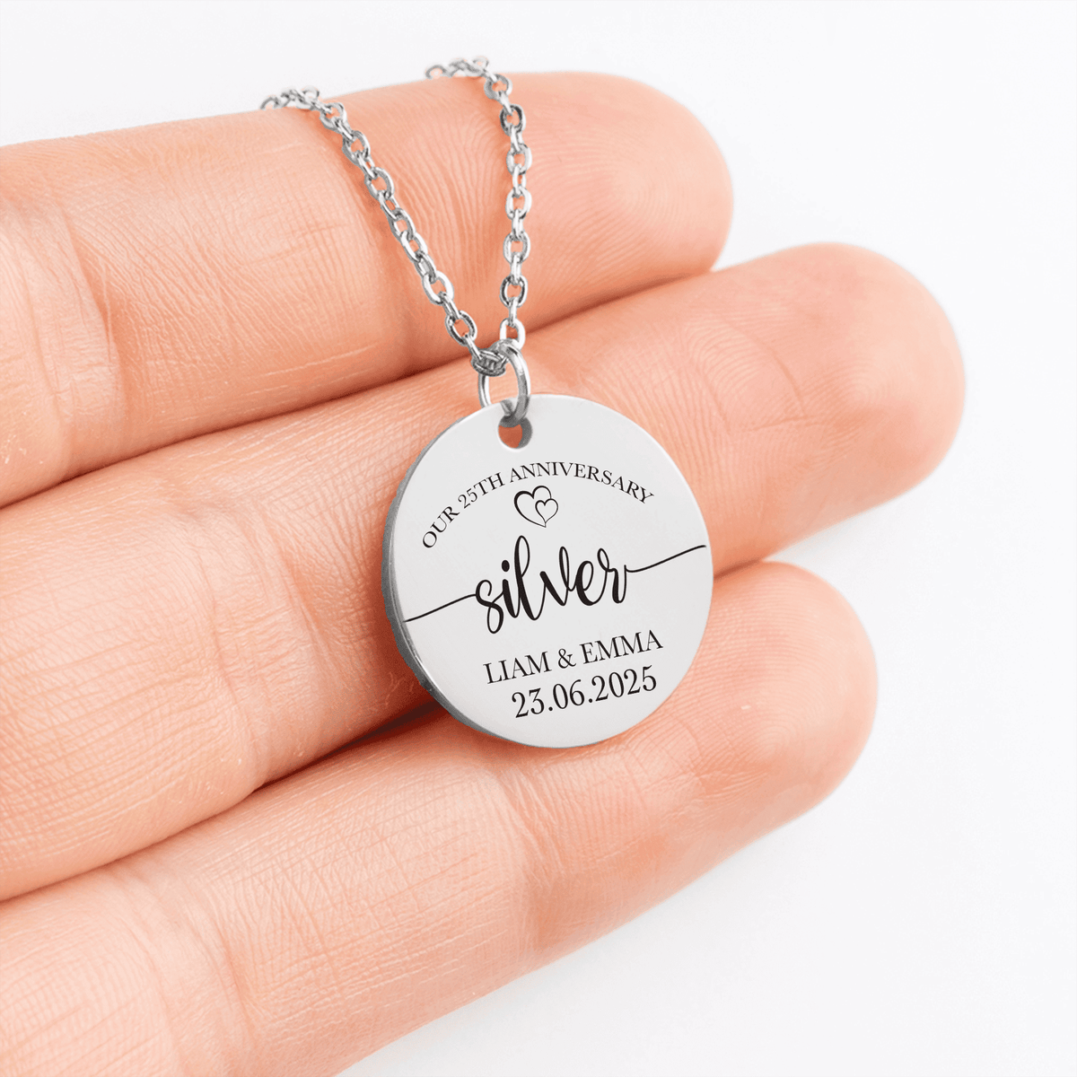 Collier médaille noces d'argent – 25 ans