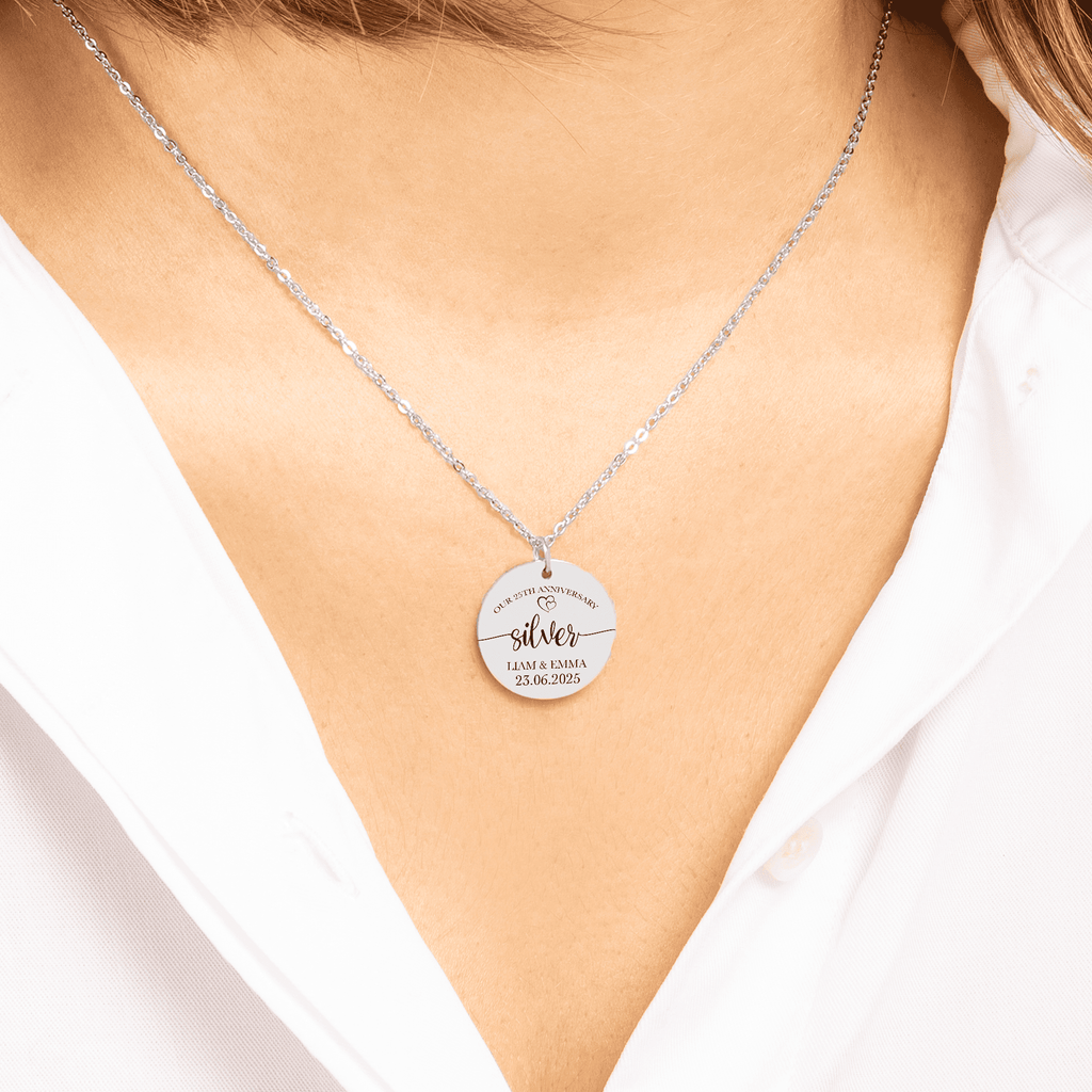 Collier médaille noces d'argent – 25 ans
