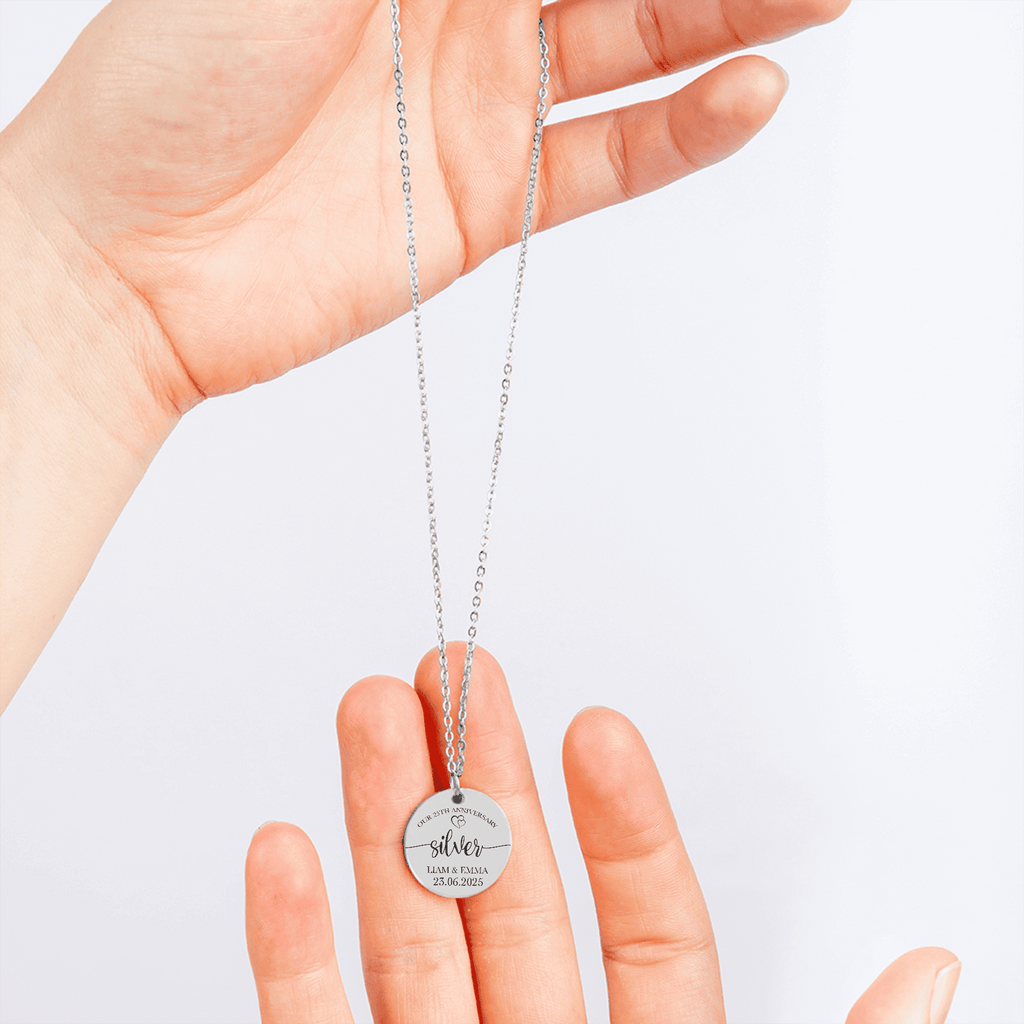Collier médaille noces d'argent – 25 ans