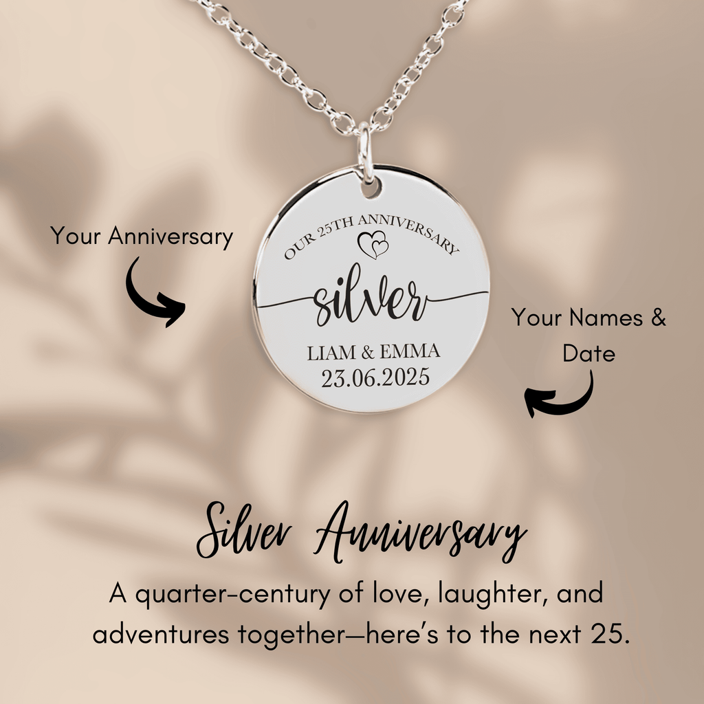 Collier médaille noces d'argent – 25 ans