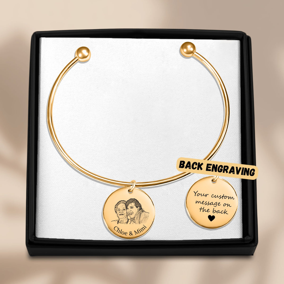 Bracelet jonc gravable personnalisé