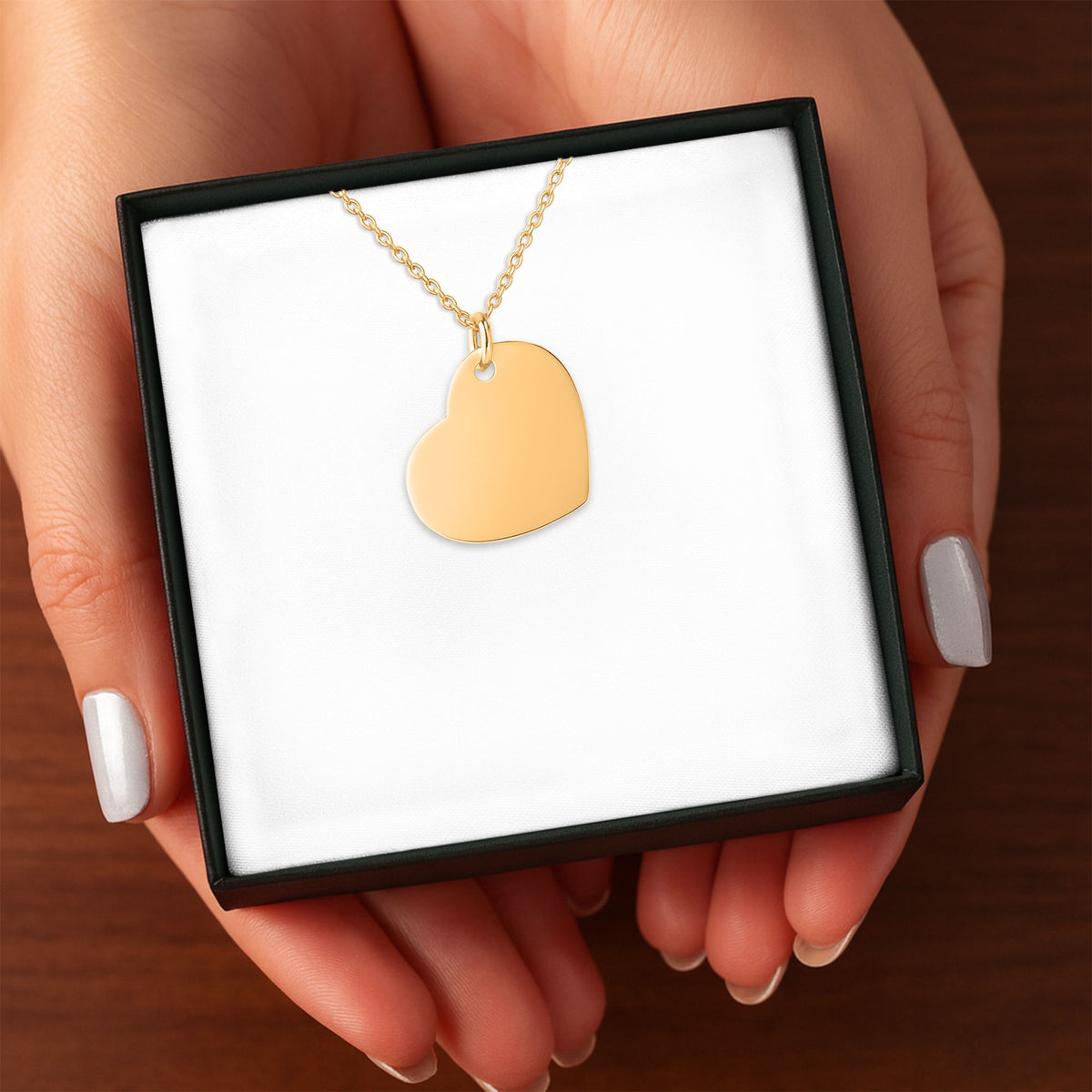 Collier cœur gravable