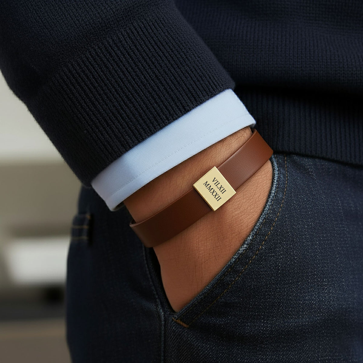 Bracelet homme gravable personnalisé