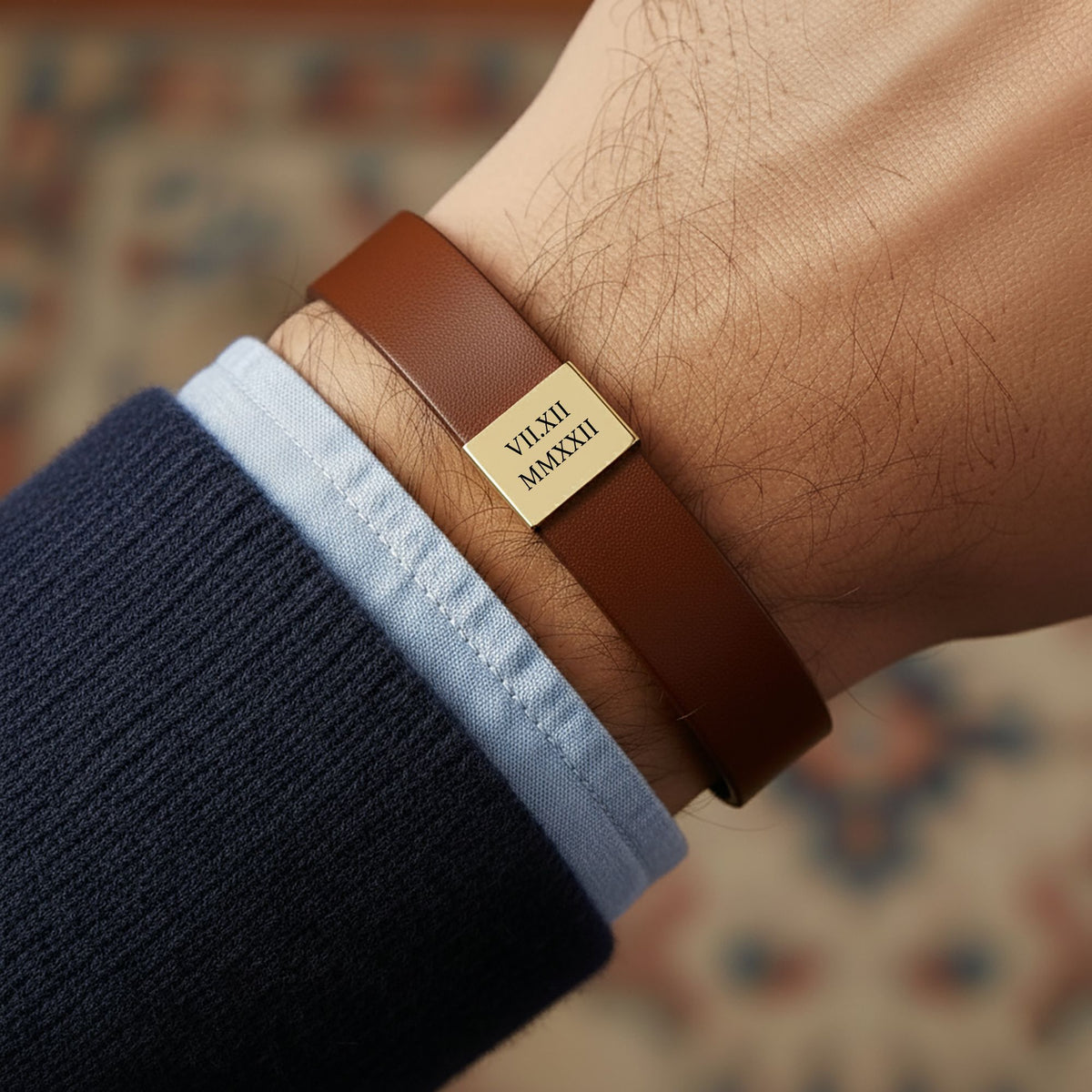 Bracelet homme gravable personnalisé