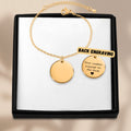 Bracelet médaille gravable personnalisé