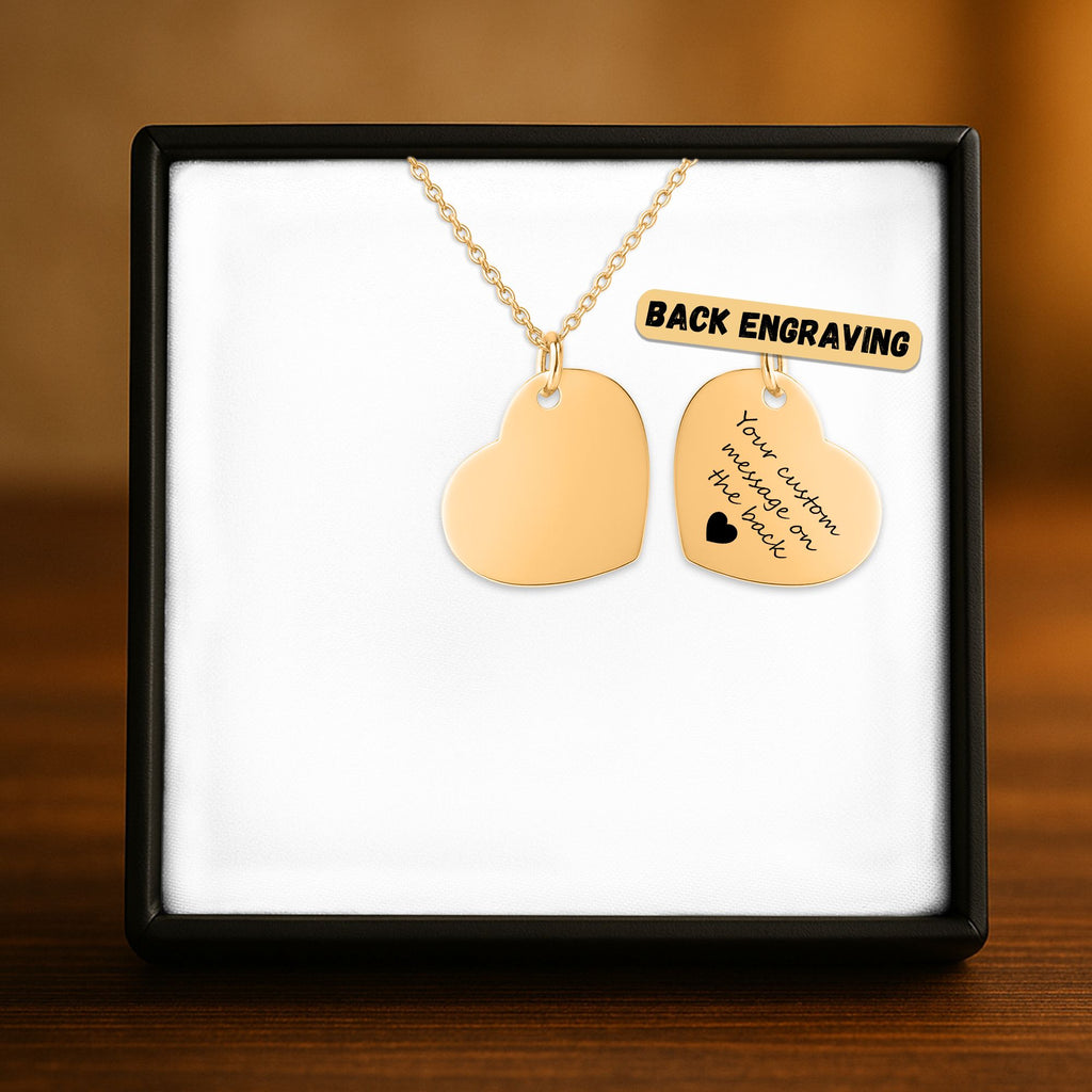 Collier cœur gravable