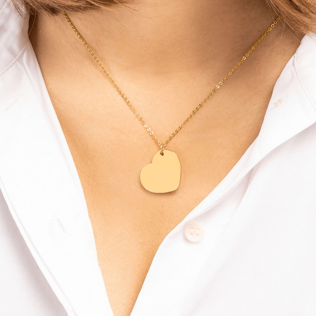 Collier cœur gravable