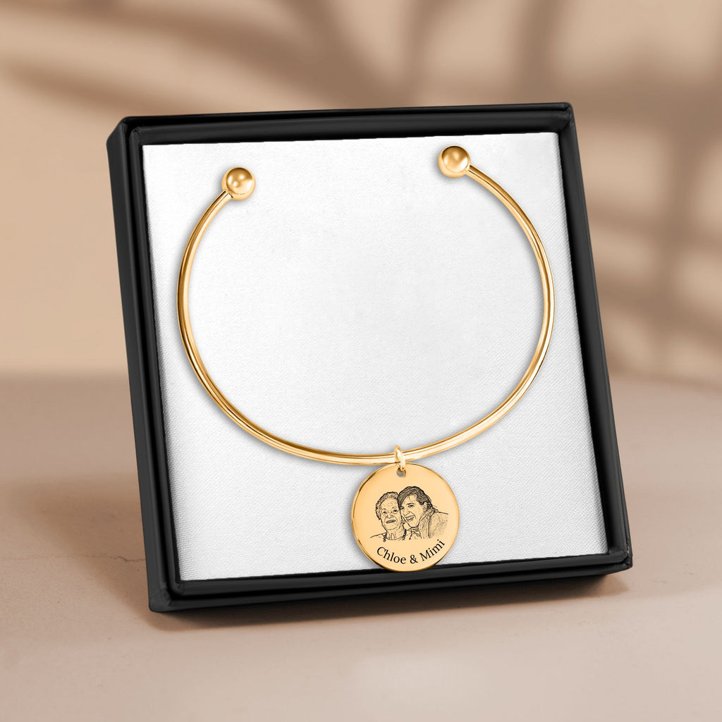 Bracelet jonc gravable personnalisé